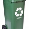 Pojemnik na odpady 120L kosz śmietnik zielony