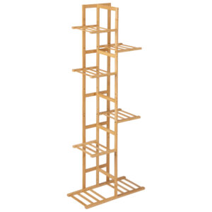 Alternative view of Kwietnik bambusowy HERVEL naturalny 7 półek