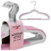 Wieszaki dziecięce KIDSI komplet 10 sztuk szaro-różowe