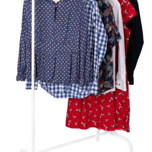 Wieszak stojący na ubrania BADIS biały