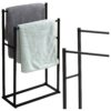 Stojak wieszak na ręczniki 2 ramiona TORMES czarny