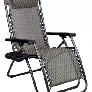 Leżak ogrodowy ORION Zero Gravity brąz jodełka