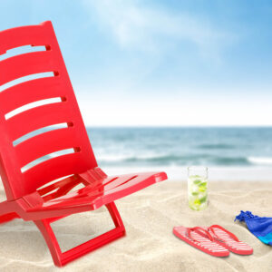 Alternative view of Krzesło plażowe TIRRENO czerwone