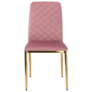 Alternative view of Krzesło welurowe tapicerowane MAVERIK Velvet gold różowe