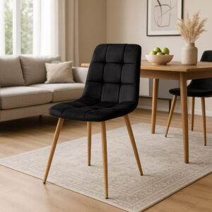 Alternative view of Krzesło welurowe MONTANA VELVET czarne