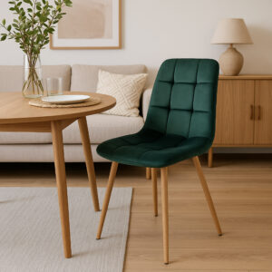 Alternative view of Krzesło welurowe MONTANA VELVET ciemnozielone