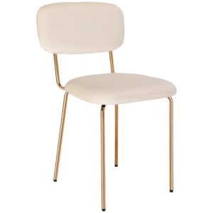 Alternative view of Krzesło welurowe LOUIS gold beżowe velvet