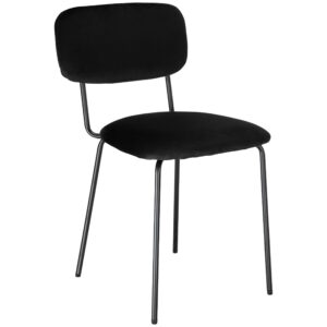 Alternative view of Krzesło welurowe LOUIS black czarne velvet