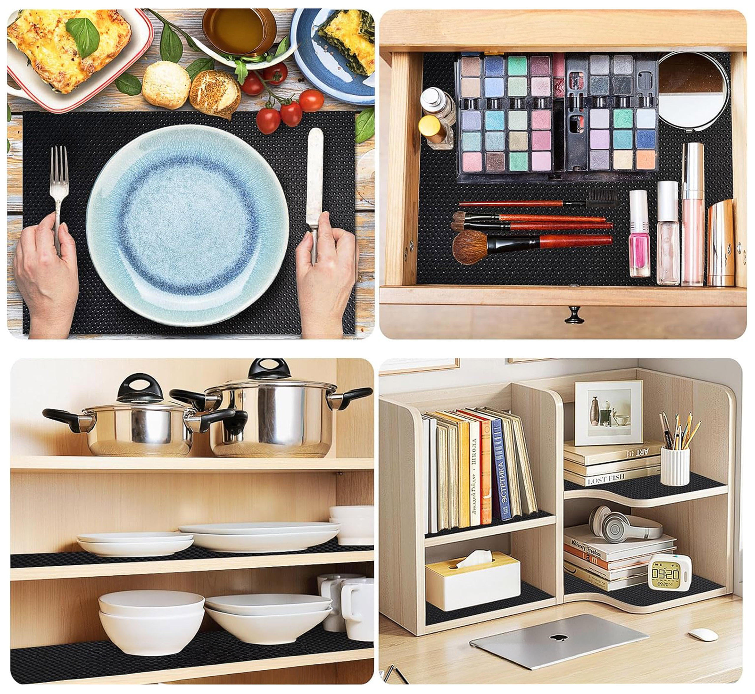 Mata antypoślizgowa do szuflad BARGO 48 x 300 cm czarna - obrazek 2