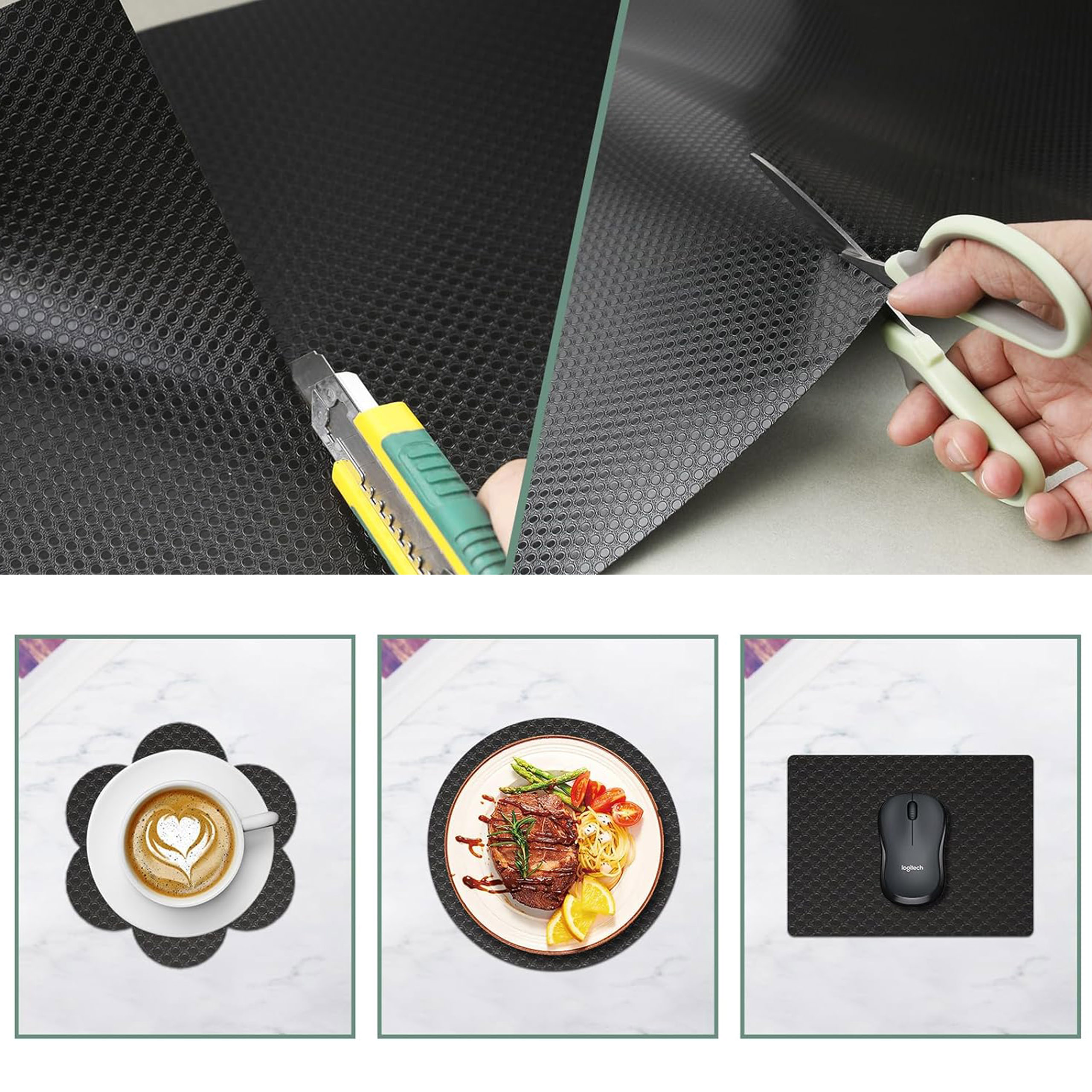 Mata antypoślizgowa do szuflad BARGO 48 x 300 cm czarna - obrazek 4