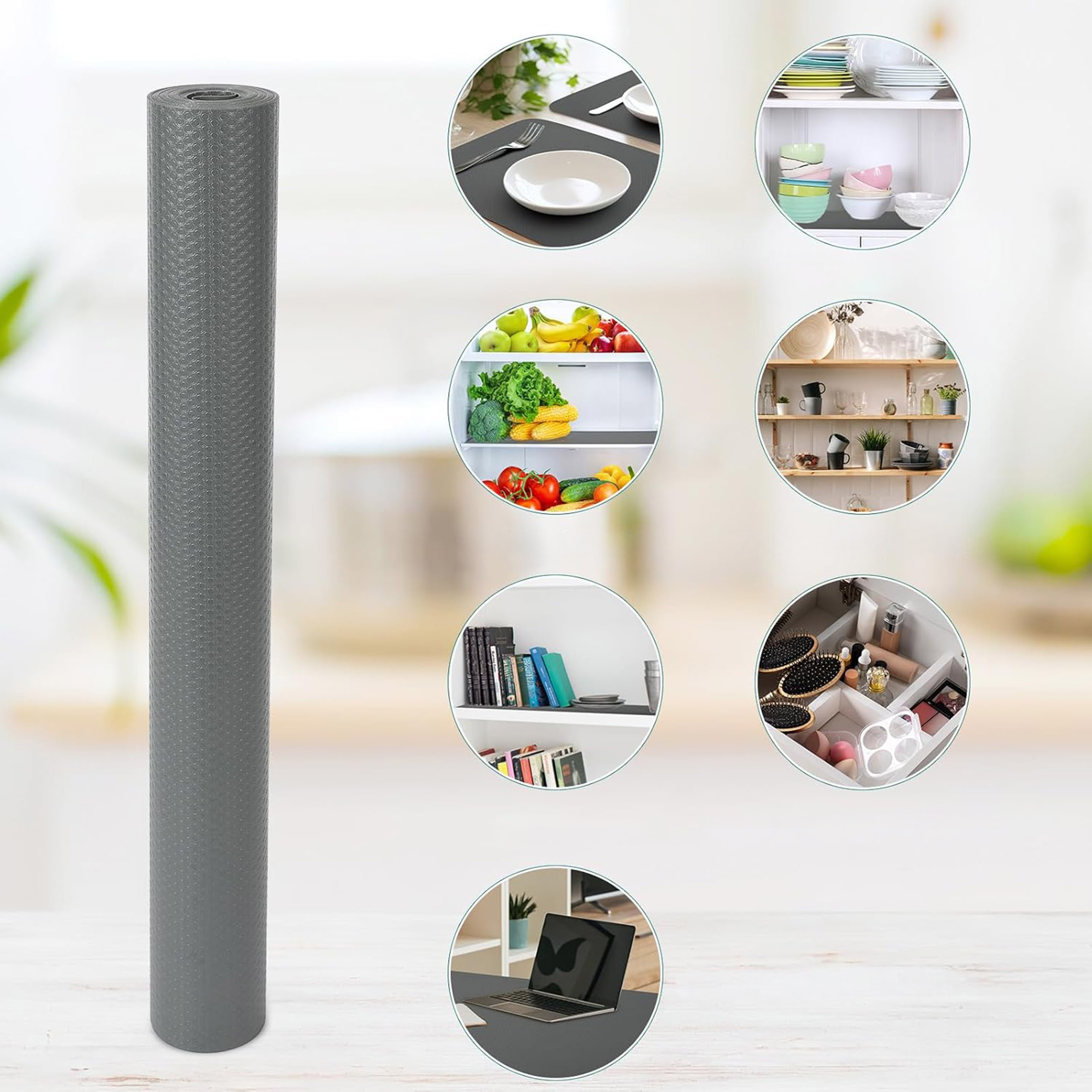 Mata antypoślizgowa do szuflad HALVE 48 x 500 szara - obrazek 3