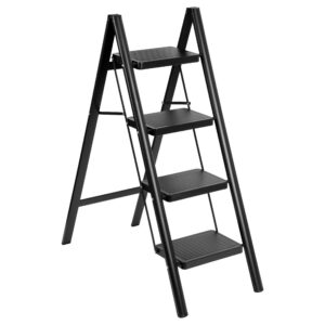 Alternative view of Drabinka 4-stopniowa metalowa EASYSTEP składana