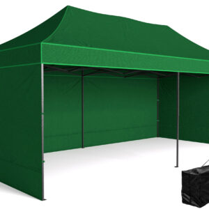 Pawilon handlowy ekspresowy - 3x6 m - zielony