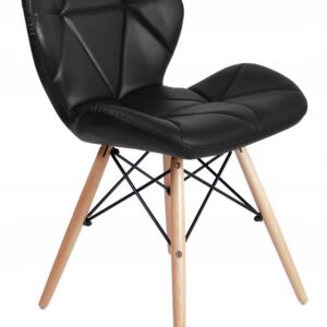 Krzesło nowoczesne tapicerowane MURET czarny