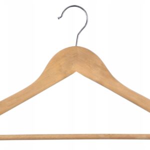 Wieszak drewniany RONDO komplet 5 szt  jasny brąz