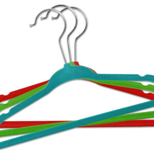 Wieszak welurowy Mini komplet 5 sztuk mix kolorów