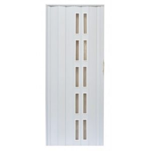 Drzwi harmonijkowe 005S BIAŁY MAT - 80 cm