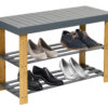 Ławka regał na buty MILOS z półkami- szary