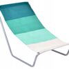 Leżak turystyczny plażowy składany OLEK - niebieskie pasy
