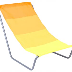 Leżak turystyczny plażowy składany OLEK - żółty