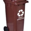 Pojemnik na odpady 120L kosz śmietnik brązowy