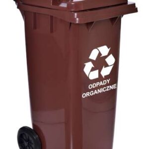 Pojemnik na odpady 120L kosz śmietnik brązowy