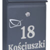 Skrzynka pocztowa na listy Odvin antracyt z napisami