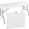 Stół cateringowy FETA WHITE składany w walizkę 180 cm biały