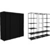 Szafa tekstylna z półkami Olena czarna