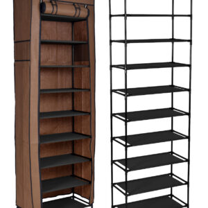 Szafka tekstylna na buty Lea - ciemny brąz