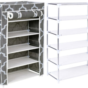 Szafka tekstylna na buty Mona Maroko szaro-biała