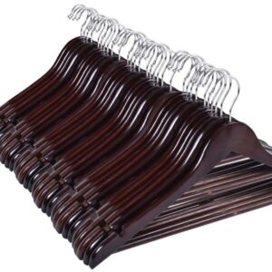 Wieszak do szafy RONDO komplet 100 szt ciemny brąz drewno