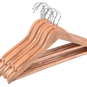 Wieszak drewniany RONDO komplet 10 szt  jasny brąz