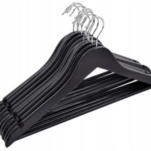 Wieszak drewniany RONDO komplet 10 szt czarny