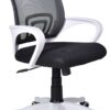 Fotel biurowy Bianco biały - czarny
