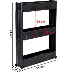 Alternative view of Półka kuchenna łazienkowa czarna 3 poziomy Leira