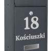 Skrzynka pocztowa na listy Gustav antracyt z napisami