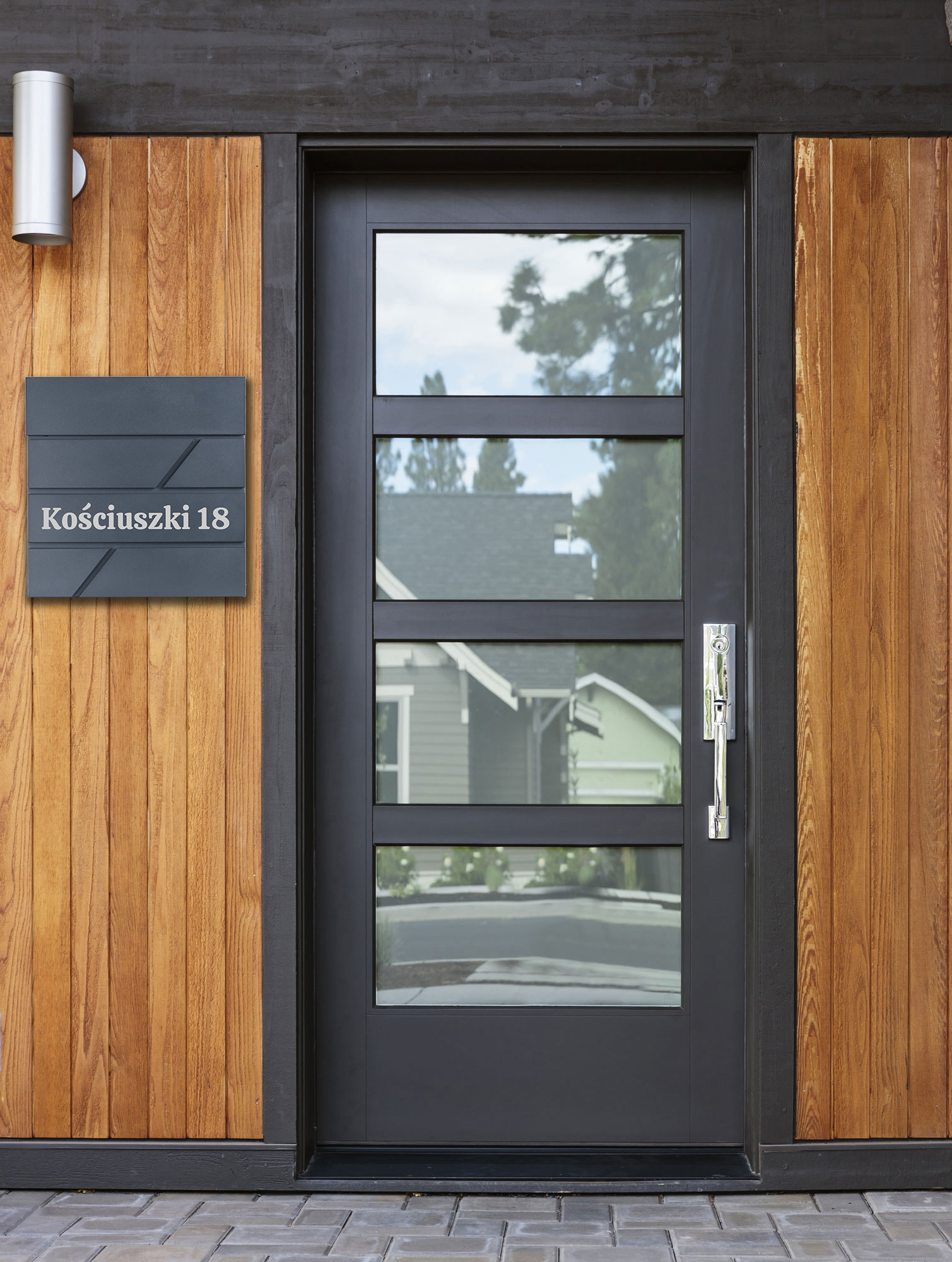 Skrzynka pocztowa na listy Tove antracyt z napisami - obrazek 4