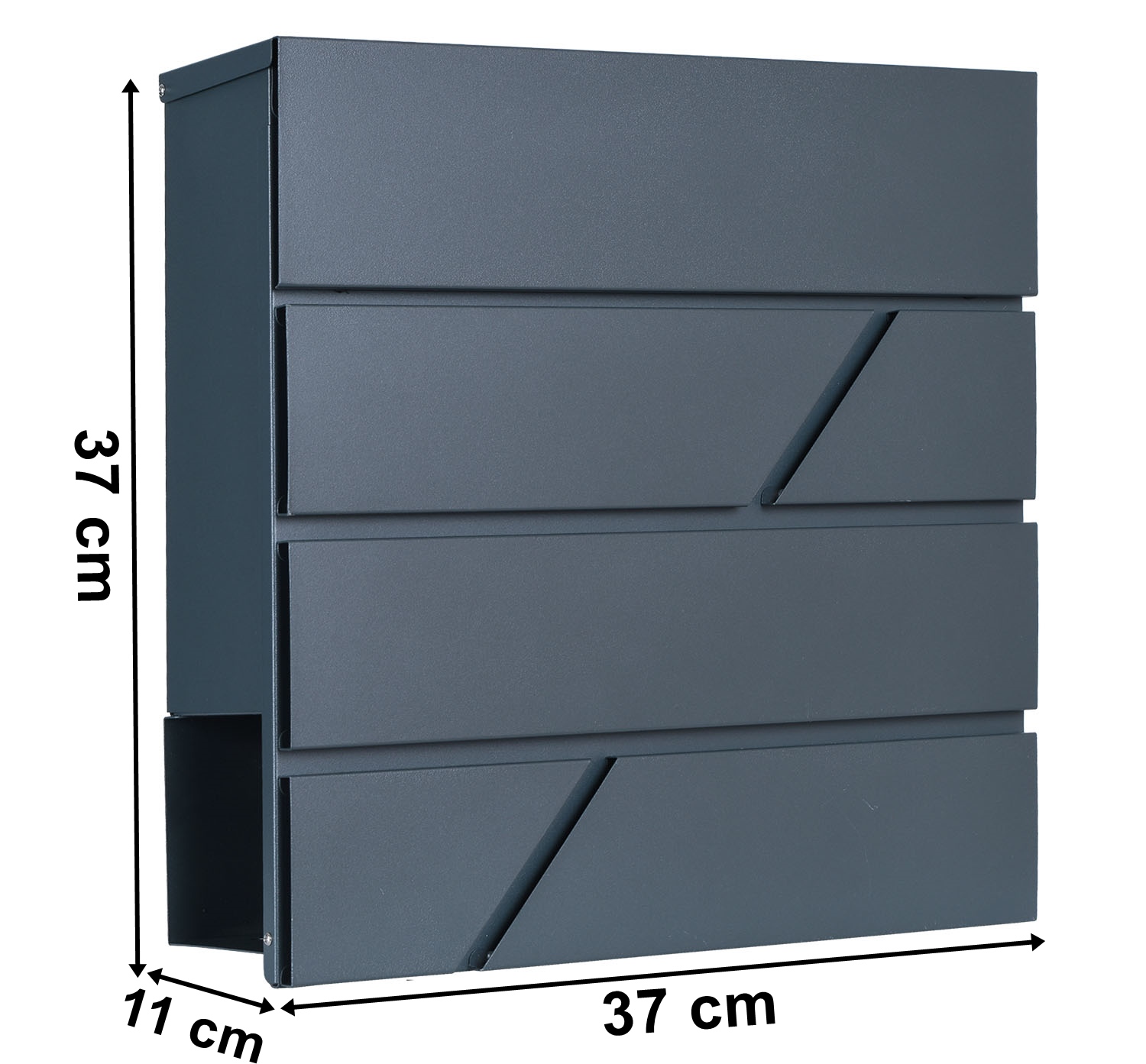 Skrzynka pocztowa na listy Tove antracyt z napisami - obrazek 2