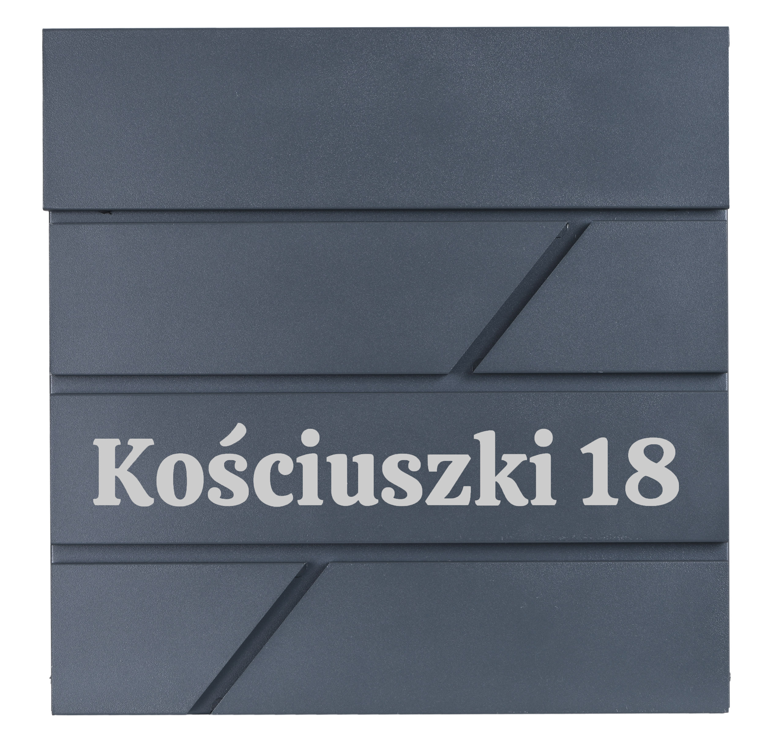 Skrzynka pocztowa na listy Tove antracyt z napisami - obrazek 5