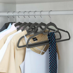 Alternative view of Wieszak welurowy Maxi komplet 50 szt grafitowy