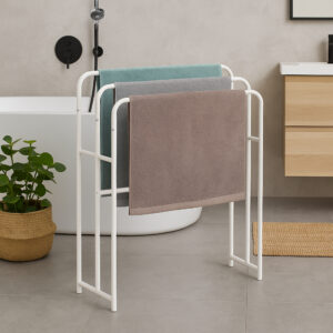 Alternative view of Stojak na ręczniki RATO biały