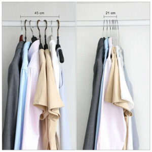 Alternative view of Wieszak welurowy Roxi komplet 50 sztuk szary