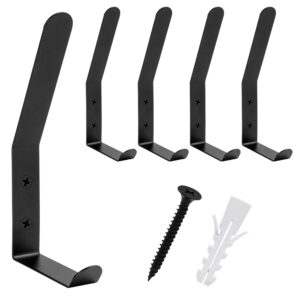 Zestaw czarnych wieszaków łazienkowych FLORO 5 sztuk