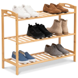 Bambusowy regał na buty 3 poziomy Astaria