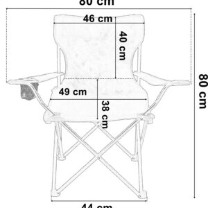 Alternative view of Składane krzesło turystyczne HUGO czarne