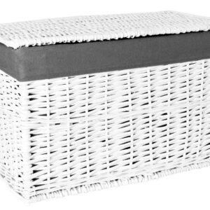 Alternative view of Kufer wiklinowy 65L 56x34x34 cm biało-szary