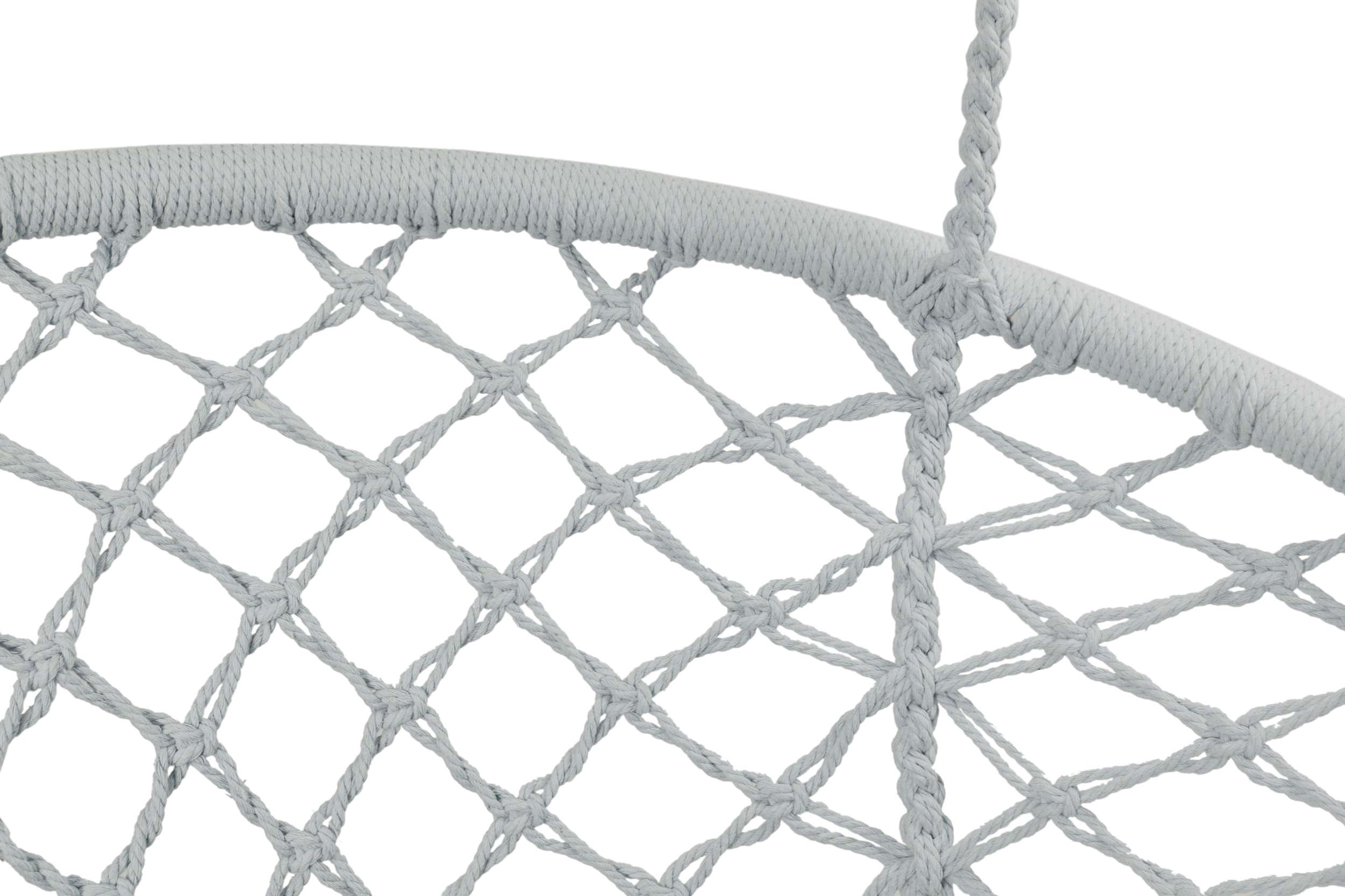 Fotel wiszący Bocianie gniazdo LAGOS szary z poduszkami - obrazek 2