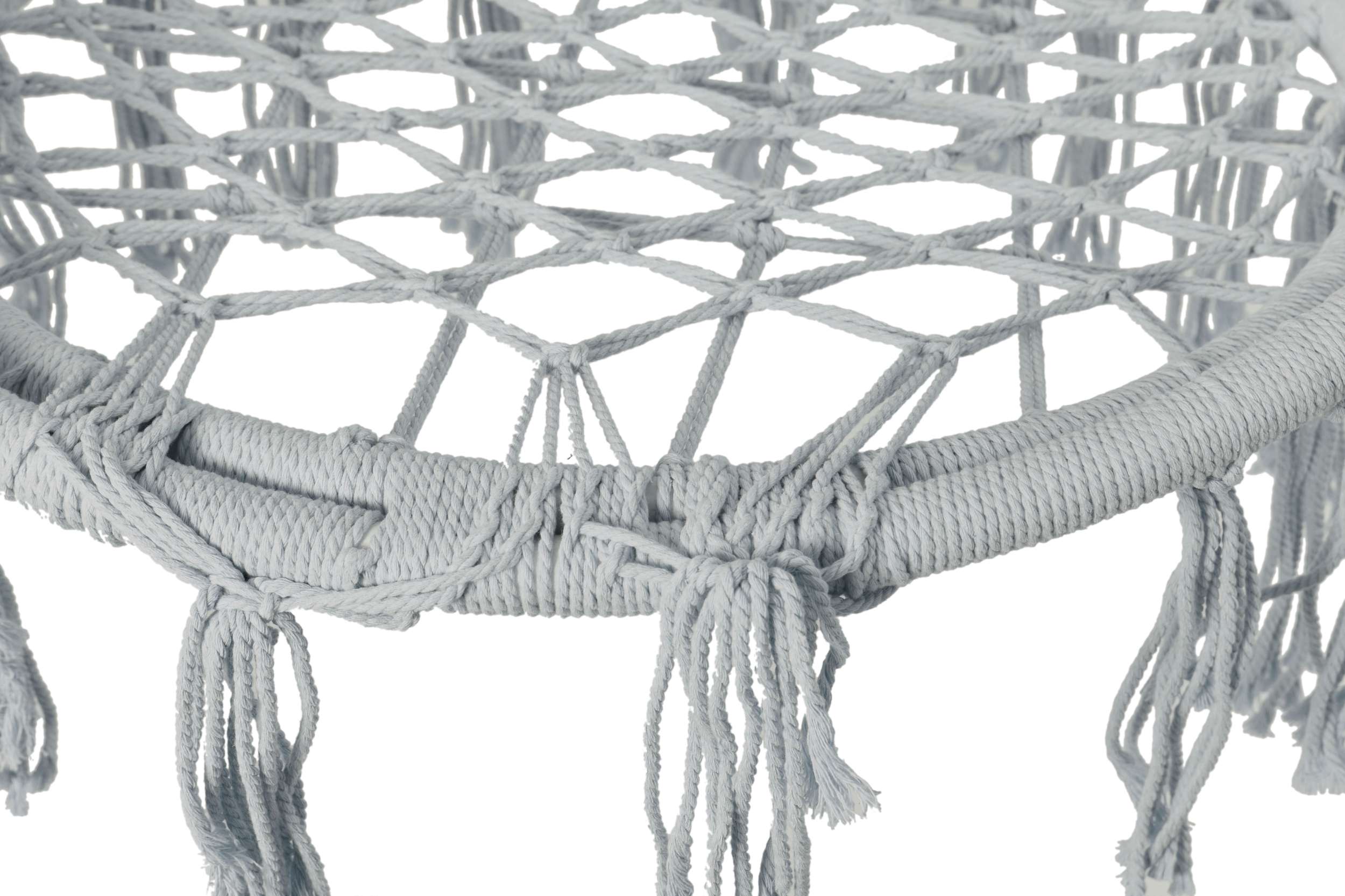 Fotel wiszący Bocianie gniazdo LAGOS szary z poduszkami - obrazek 4