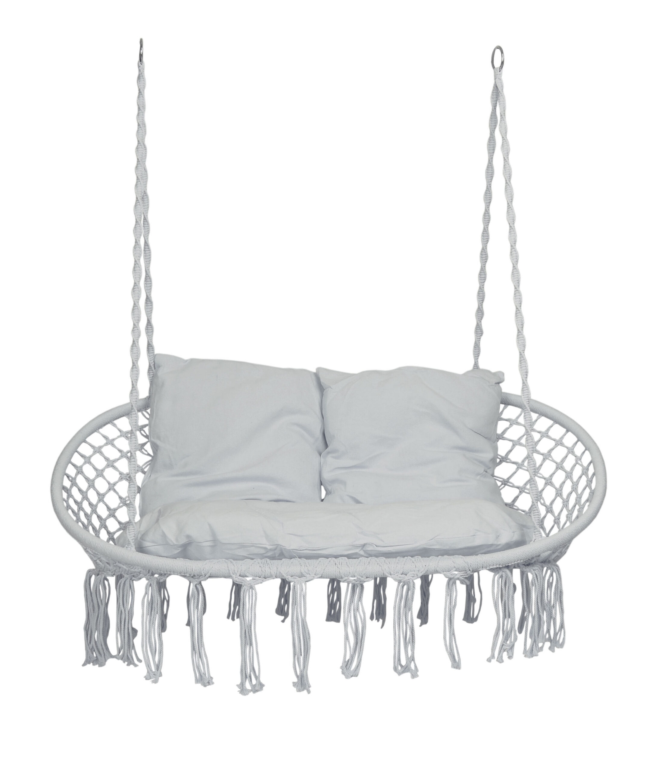 Fotel wiszący Bocianie gniazdo LAGOS szary z poduszkami - obrazek 9